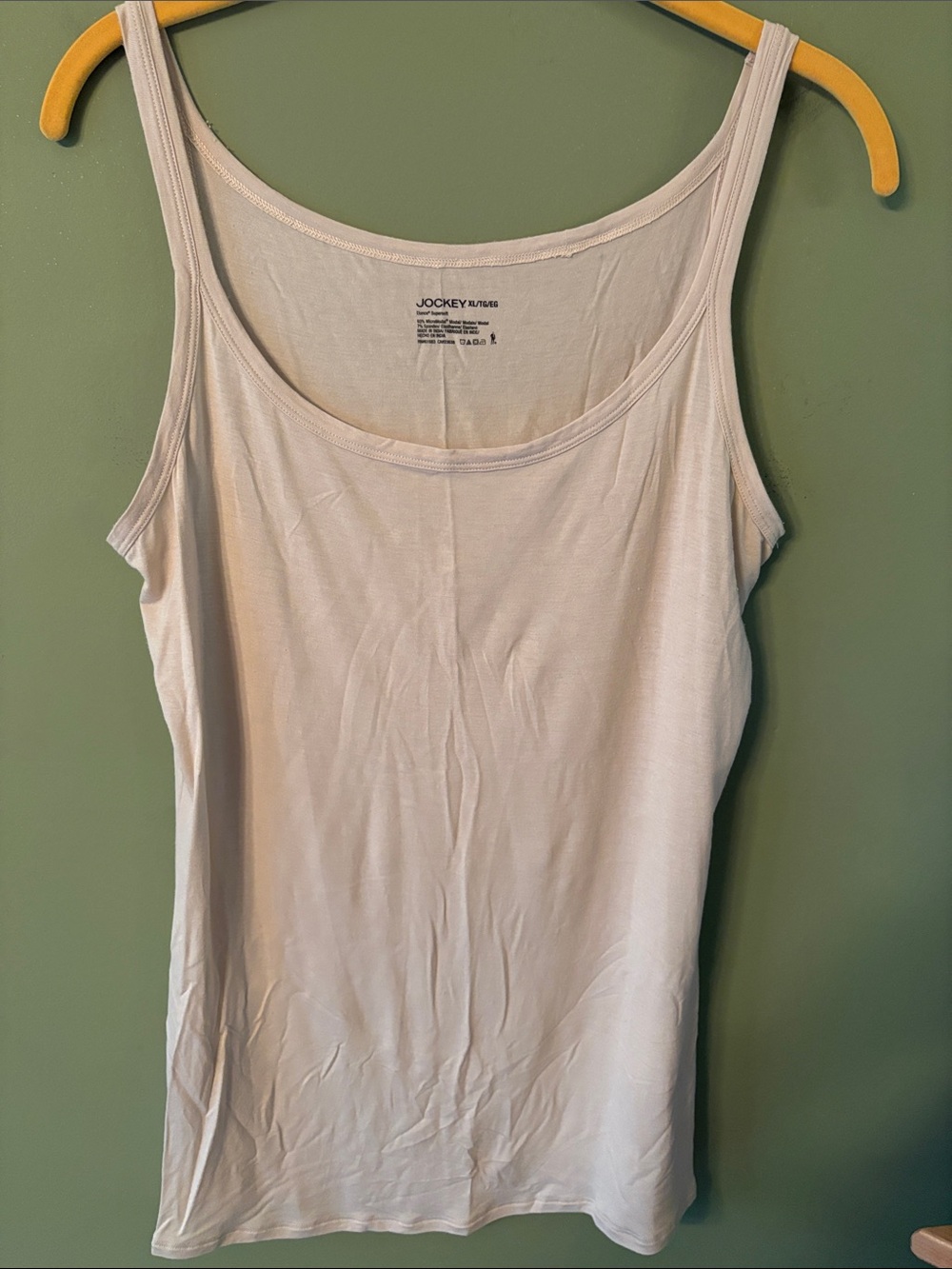 Jockey Women's Light Cream Scoop Neck Tank